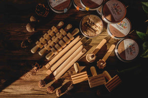Wooden Playdough Tool Pack - set of 12